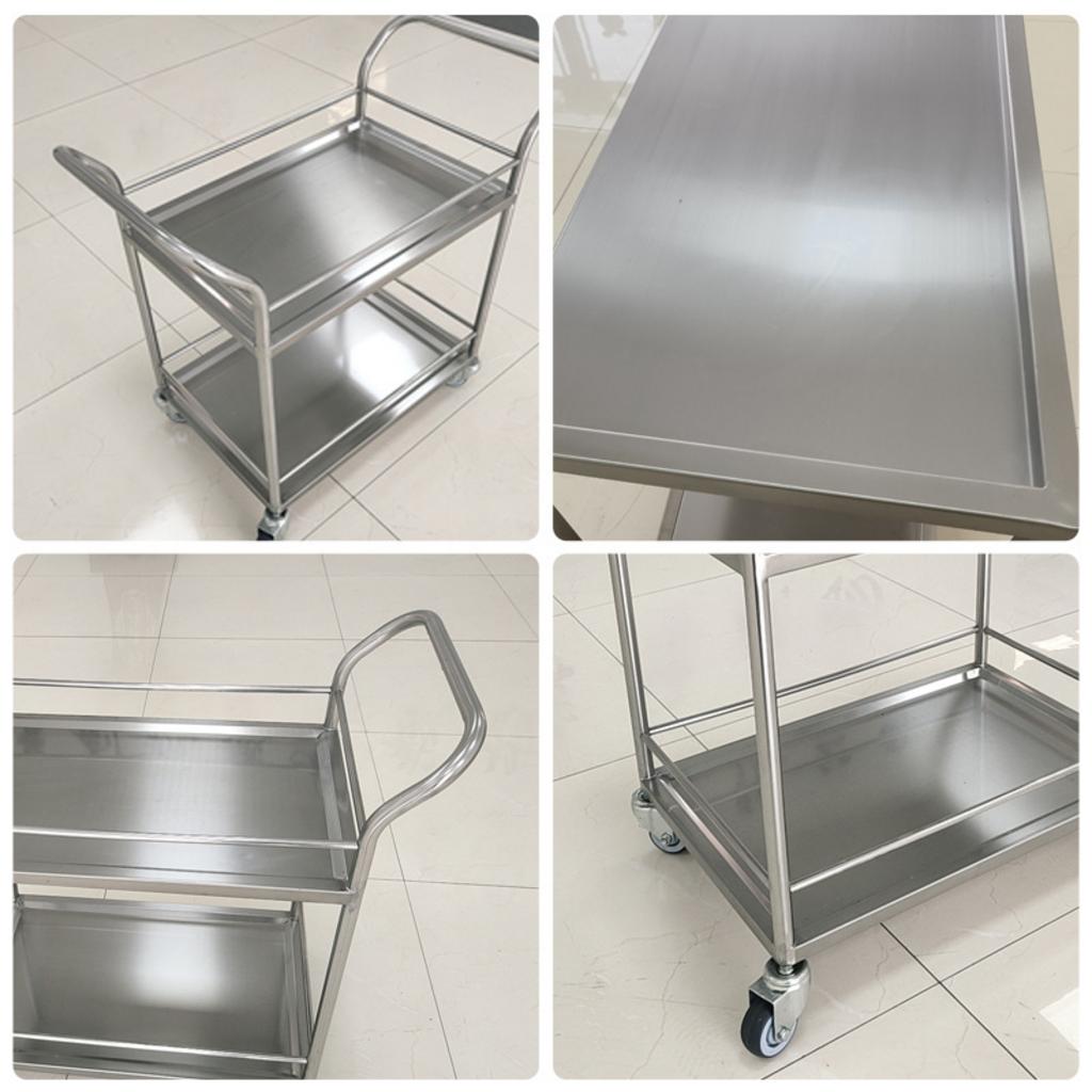 Ưu điểm kỹ thuật của xe đẩy thức ăn inox 2 tầng