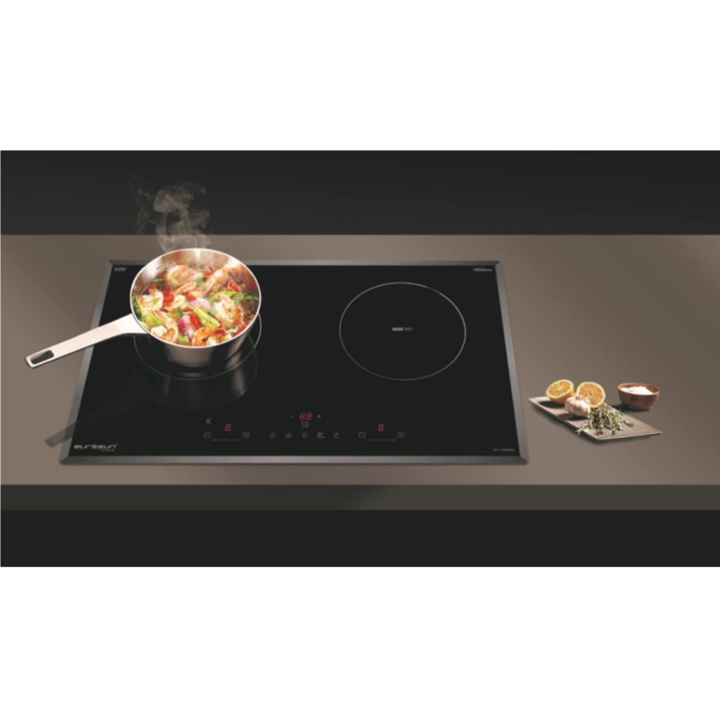 Các ưu điểm nổi bật của bếp từ đôi Eurosun EU-T256Max trên nền trắng