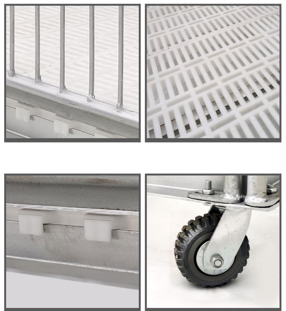 Chi tiết kỹ thuật xe đẩy đồ vải inox 1450x750x1000mm với kích thước và bánh xe