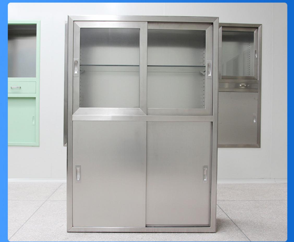 Di chuyển linh hoạt tủ thuốc tây inox 900x1300x300mm