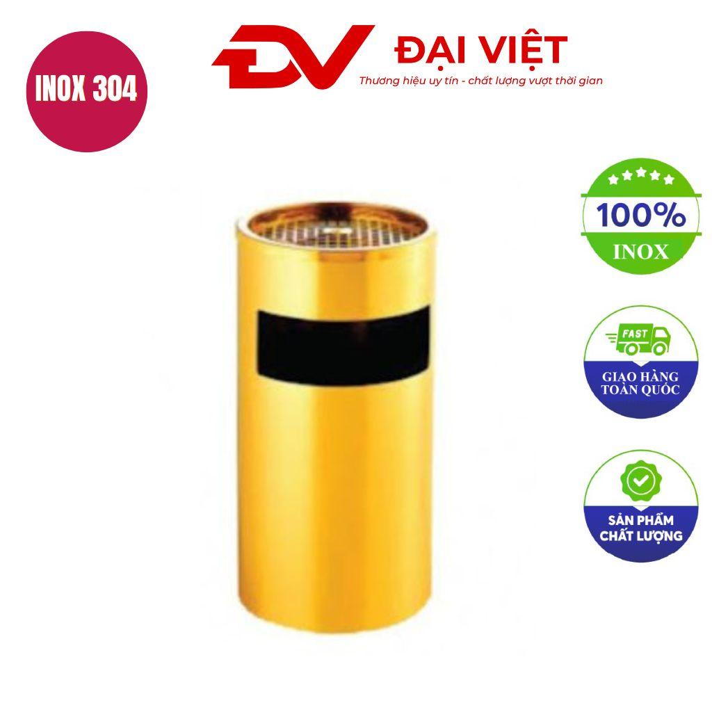 Thùng rác inox mạ vàng