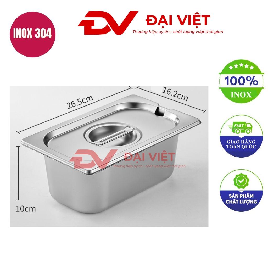 Tổng quan khay inox đựng topping 26.5x16.2x10cm