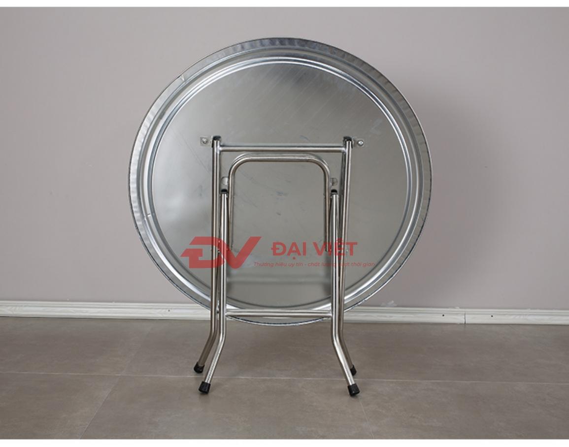 Thông số kỹ thuật bàn tròn inox xếp 3 mặt