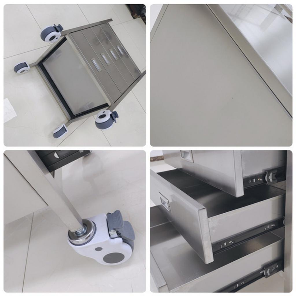 Chi tiết mối hàn TIG và bánh xe của xe đẩy y tế