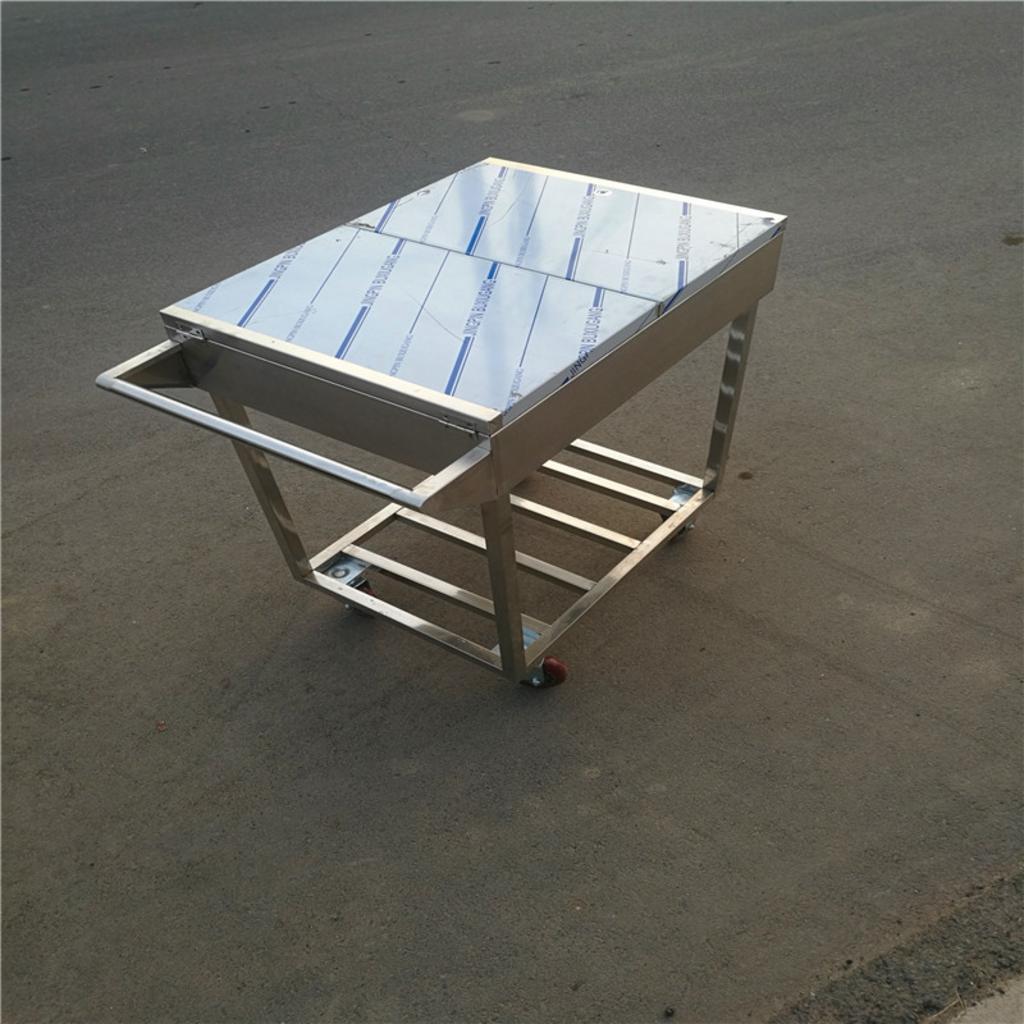 Tiêu chuẩn chất lượng cao của xe đẩy inox 2 tầng 750X480X800mm