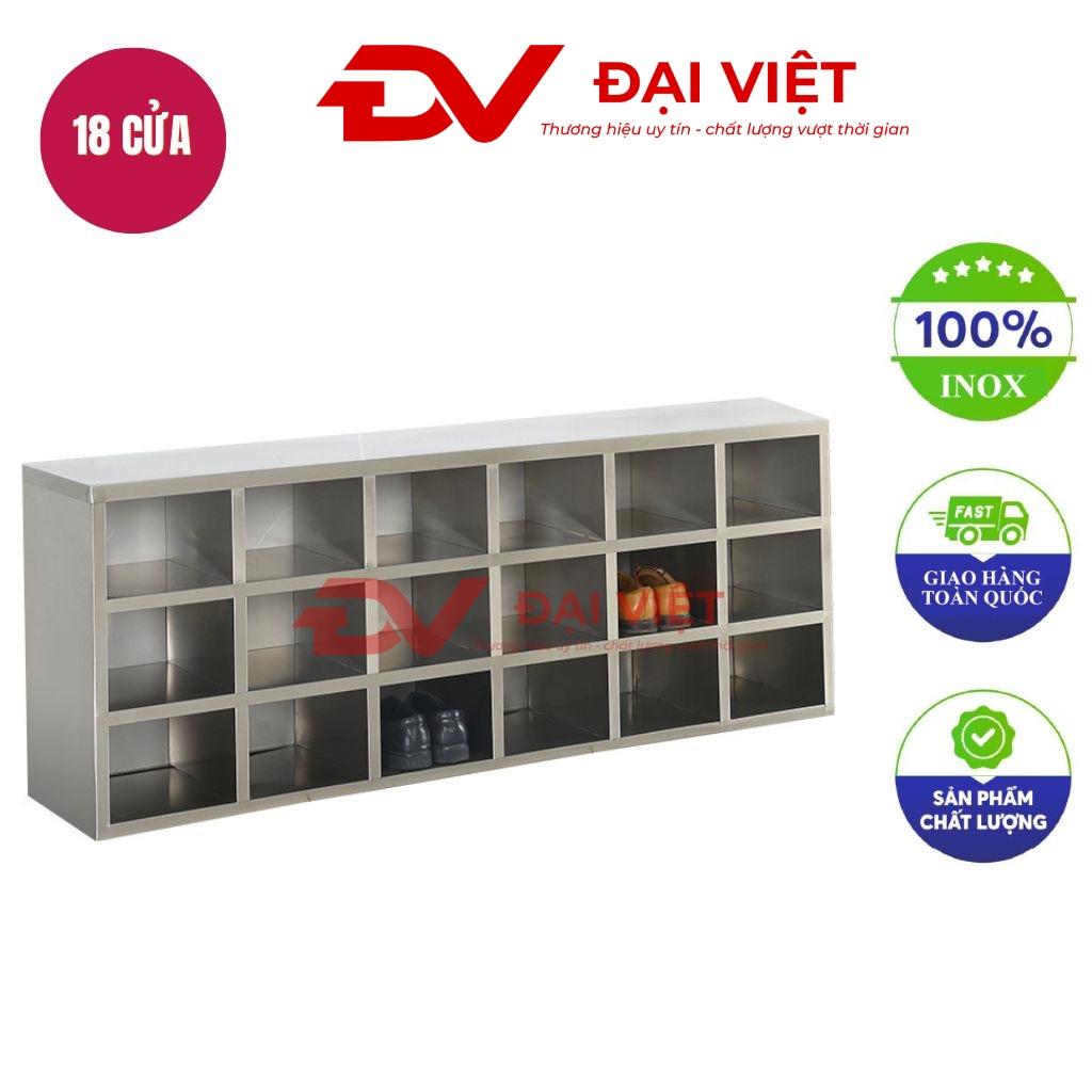 Tủ giày inox 18 hộc 1800x300x600mm trong phòng khách hiện đại