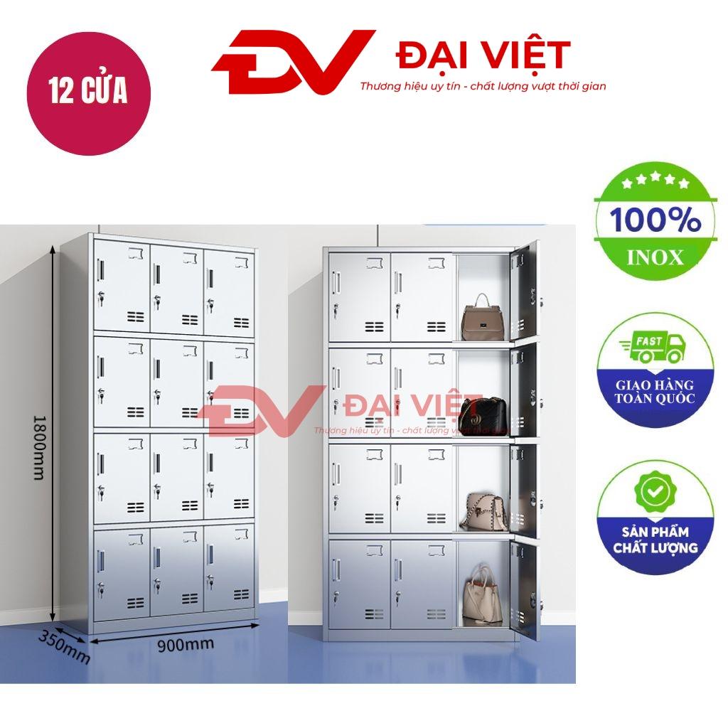 Tủ quần áo inox 12 cửa 1800x350x900mm với thiết kế hiện đại rõ nét