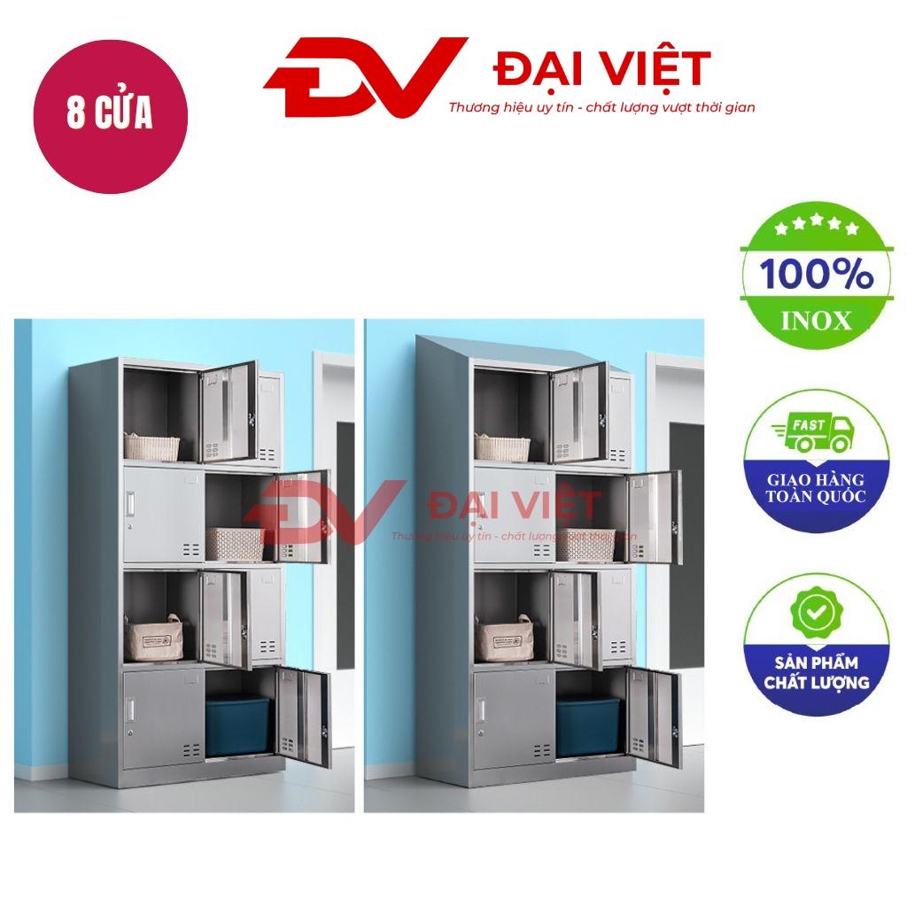 Tủ quần áo inox 8 cửa mái xéo 1800x400x900mm