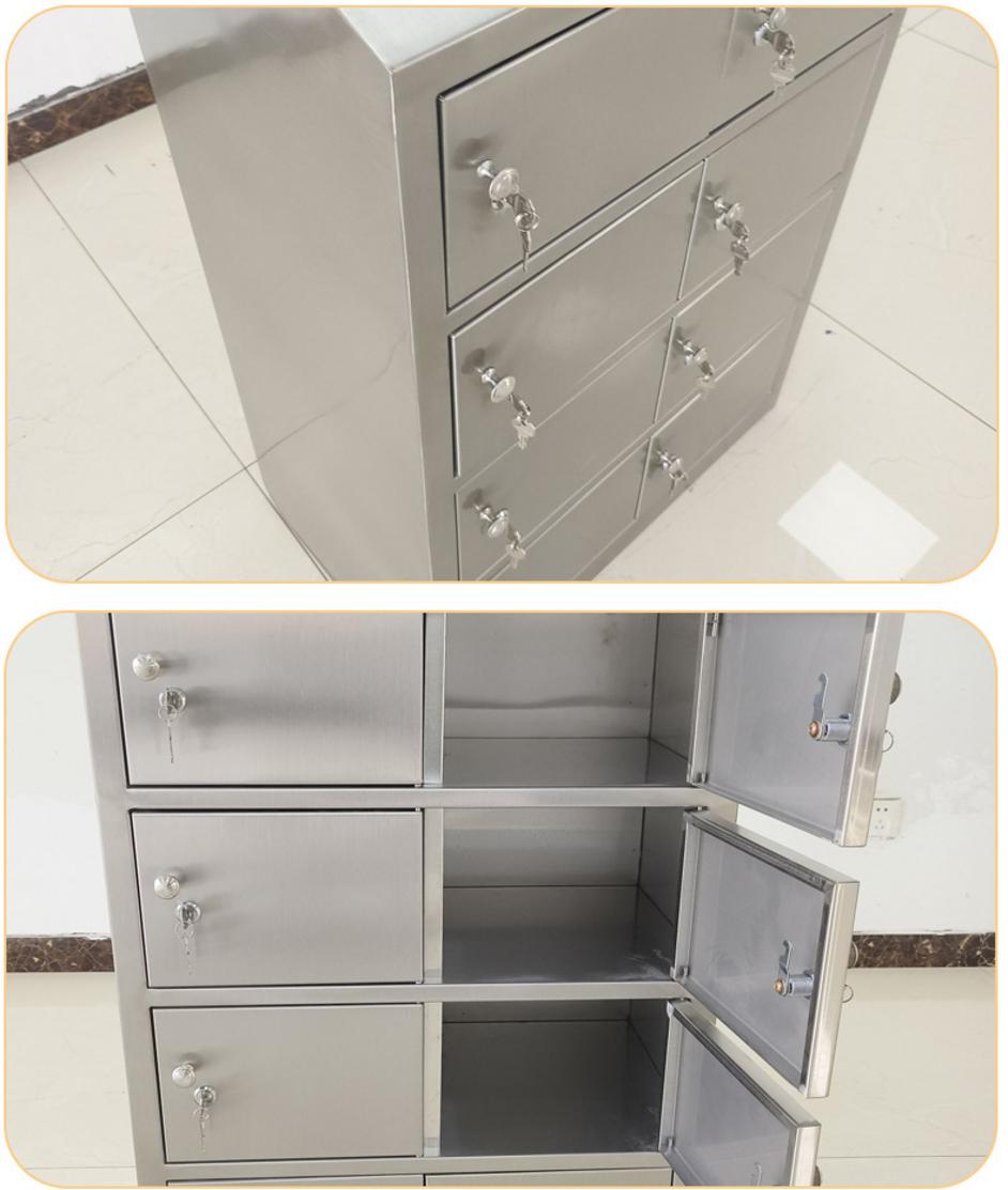 Hình ảnh vệ bảo trì tủ giày inox lau chùi bề mặt bằng khăn mềm