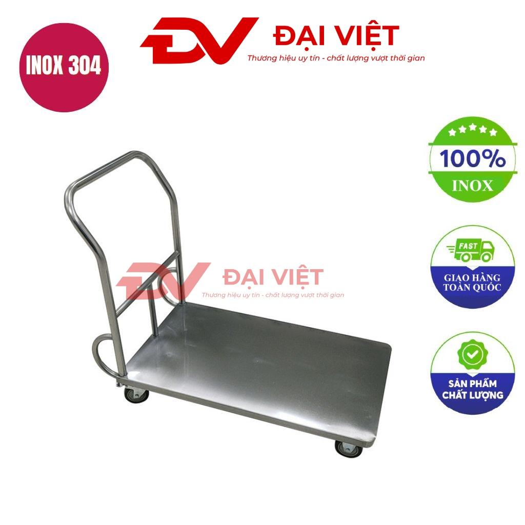 Xe đẩy hàng inox 1 tầng 900x600x850mm