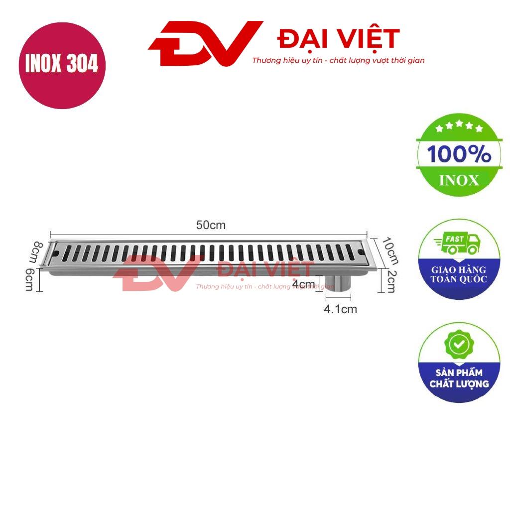 Vỉ thoát sàn inox 50x10x6cm