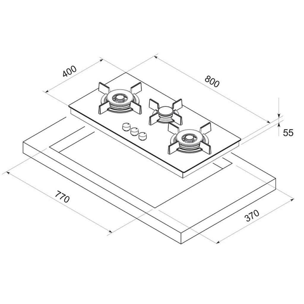 Bếp gas Dudoff Gaia 03M1