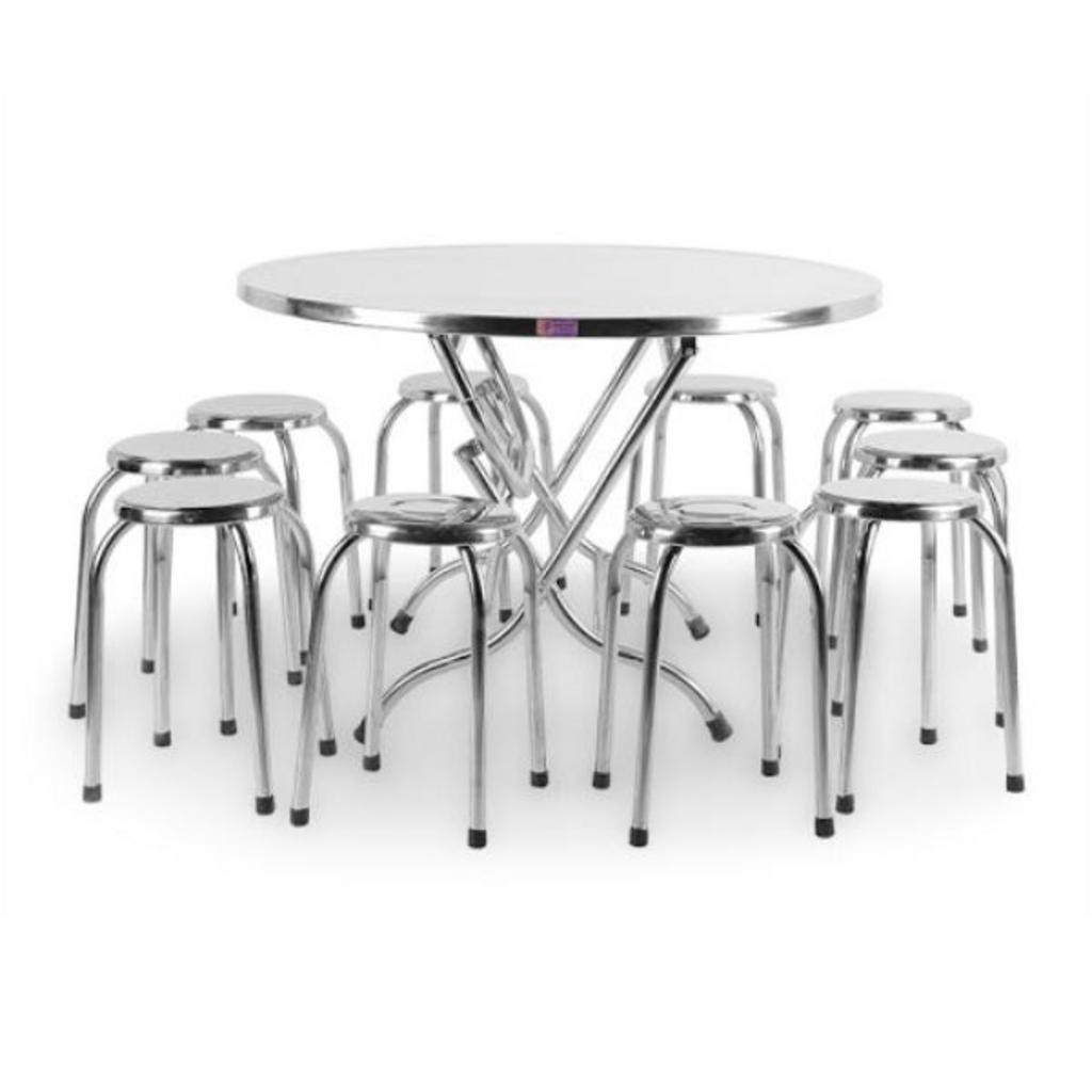 Thông số kỹ thuật bộ bàn ghế ăn inox 1200x800mm