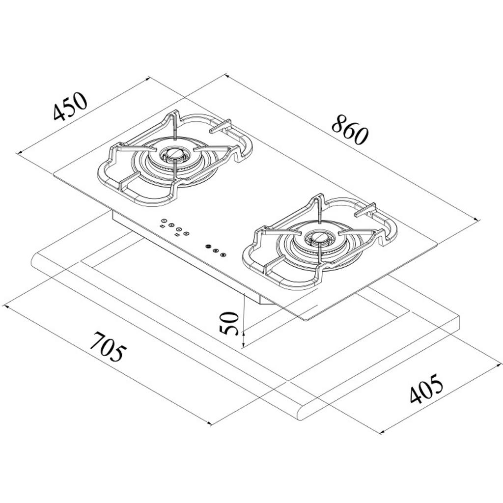 Tổng quan về Bếp gas Dudoff Gaia 03Z2