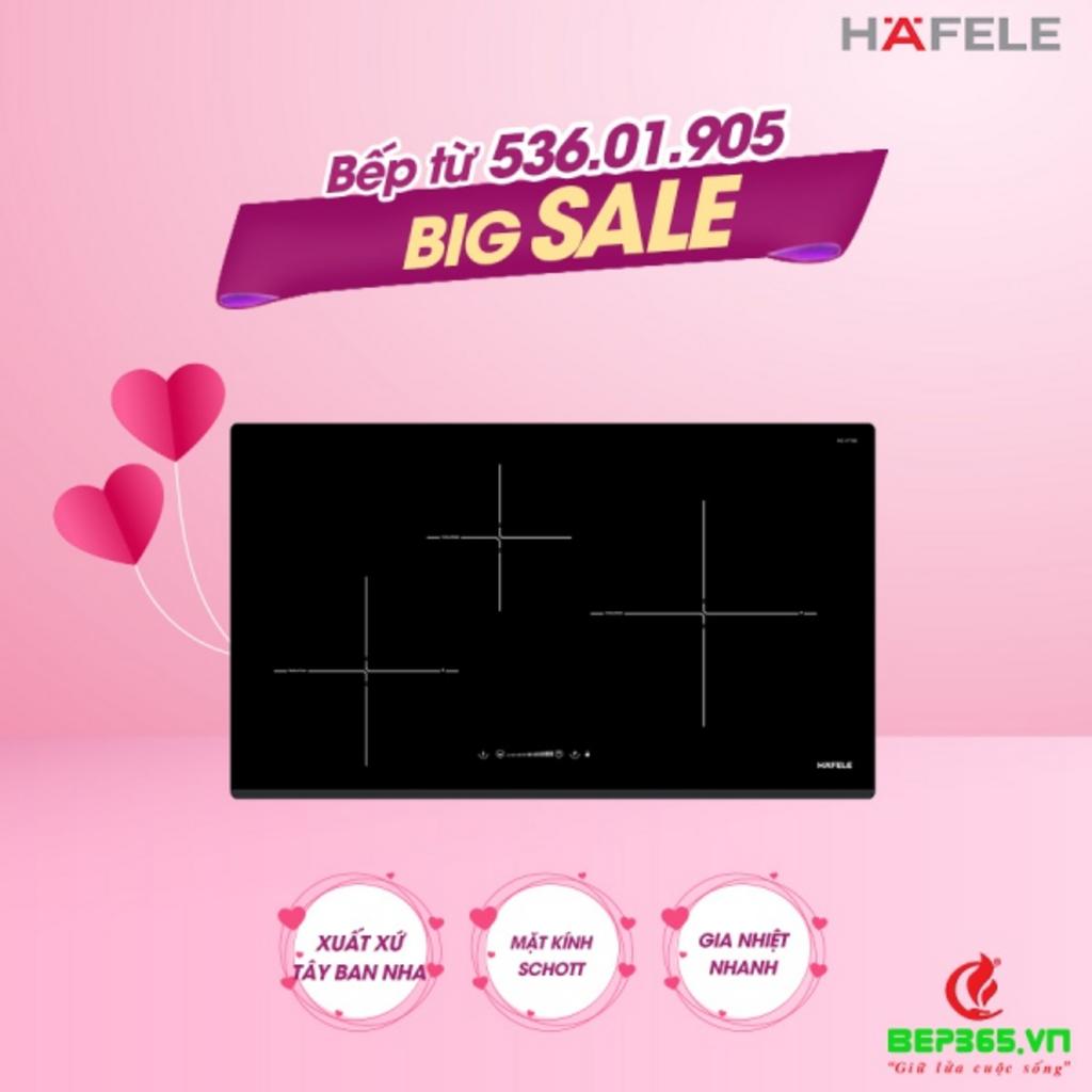 Tổng quan về Bếp từ Hafele 3 vùng nấu HC-I773D 536.01.905 lắp âm