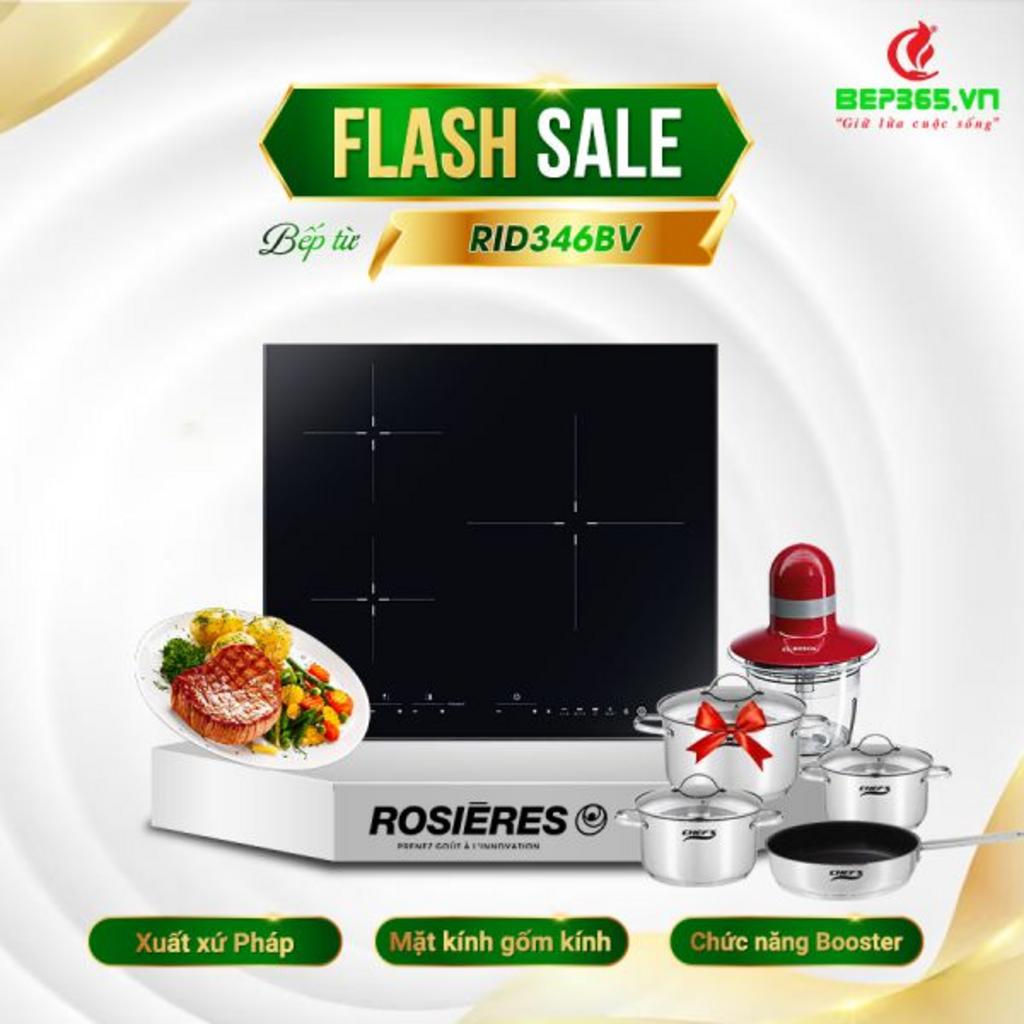 Bếp từ Rosieres 3 vùng nấu RID346BV lắp âm
