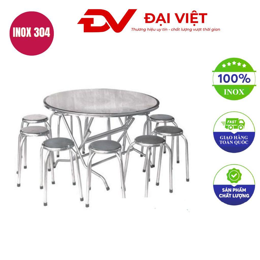 Bộ bàn inox 6 ghế trong phòng ăn hiện đại