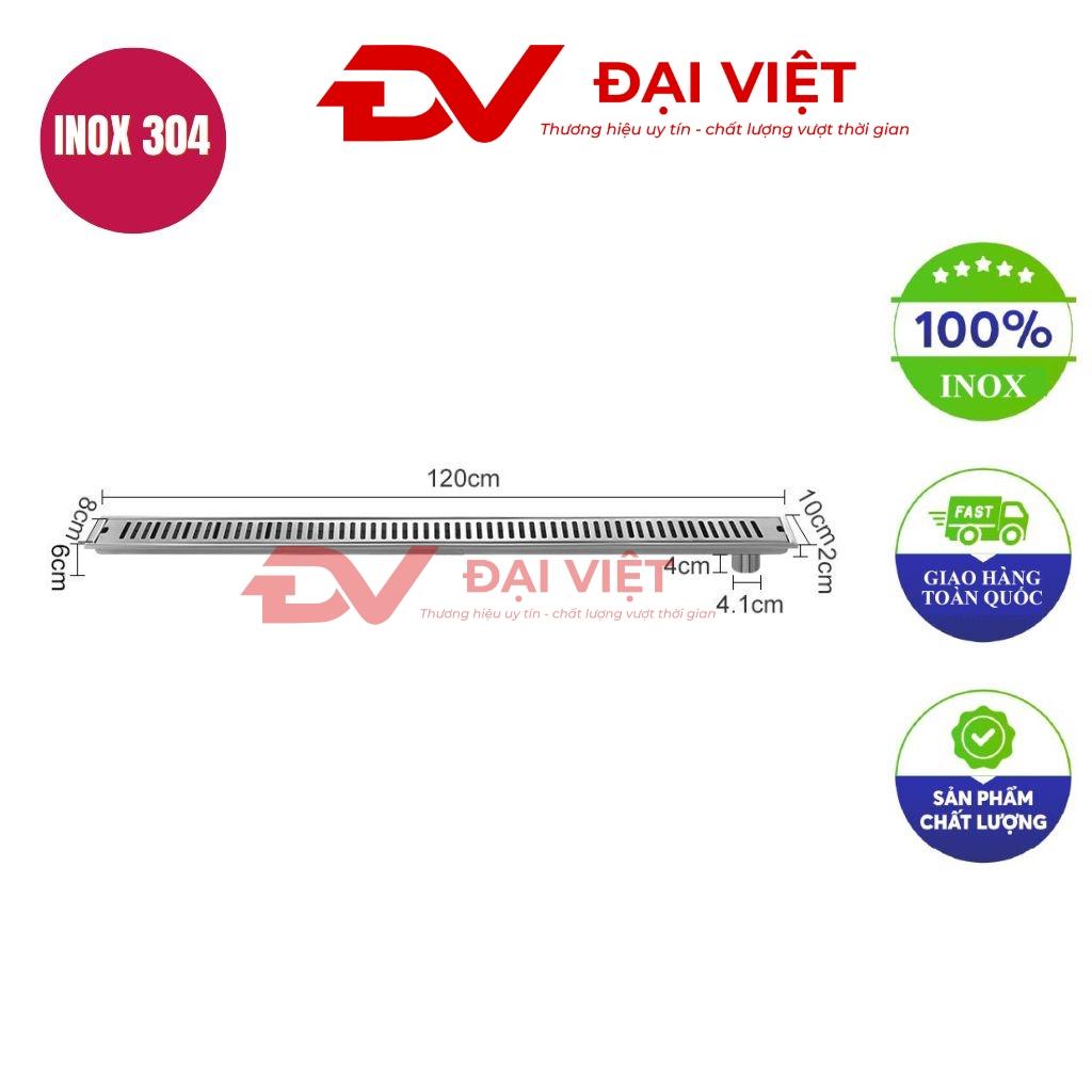 Tấm thoát sàn inox 120x10x6cm trong môi trường nhà bếp công nghiệp