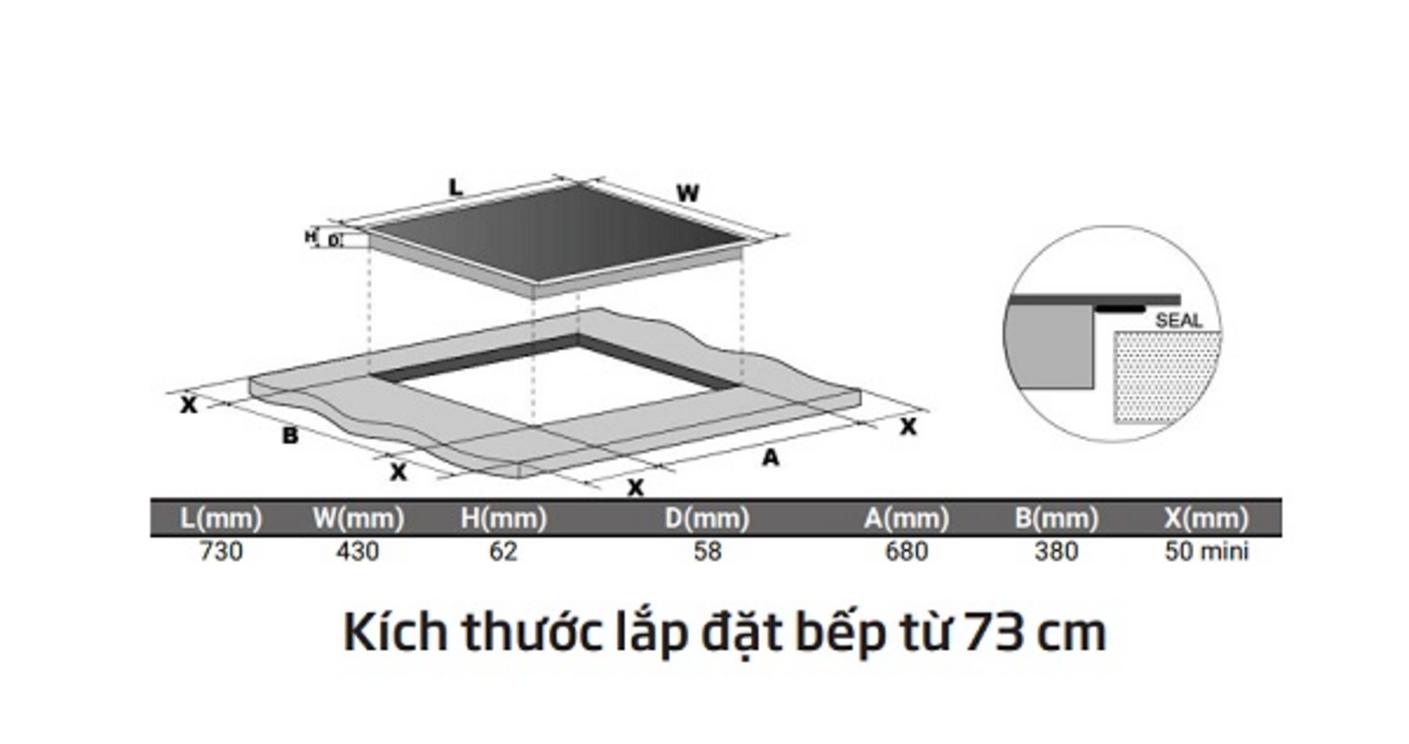 Thông số kỹ thuật của Bếp từ đôi Beko HII 72508 TBO