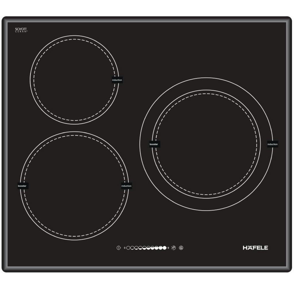 Thông số kỹ thuật của Bếp từ 3 vùng nấu Hafele HC-I603B 536.01.601 lắp âm