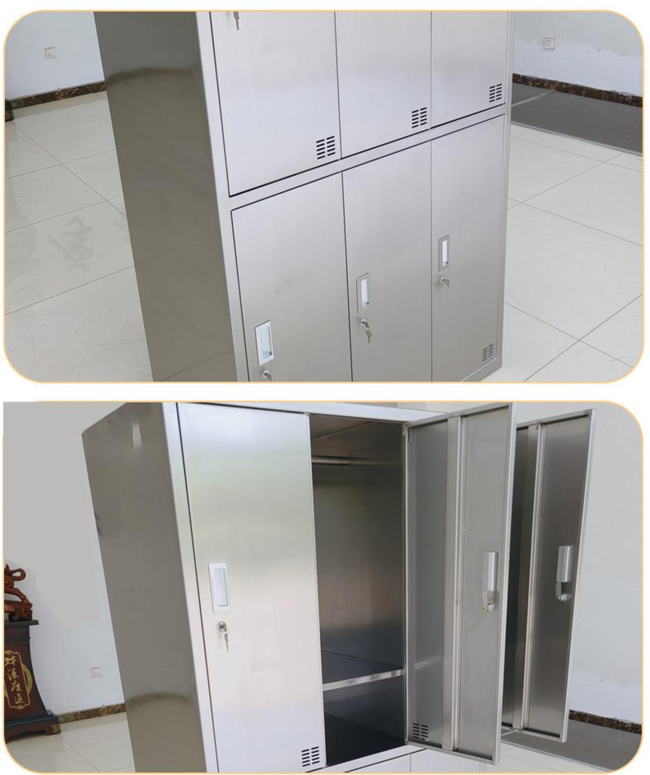 Thiết kế đặc trưng và chi tiết chất lượng của tủ quần áo inox 6 cửa Cơ Khí Đại Việt