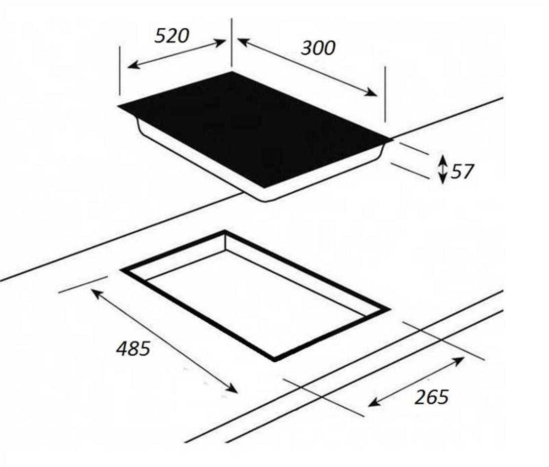 Thông số kỹ thuật chi tiết bếp từ mini Malloca DC 3001 bảng điểm nổi bật với hình ảnh