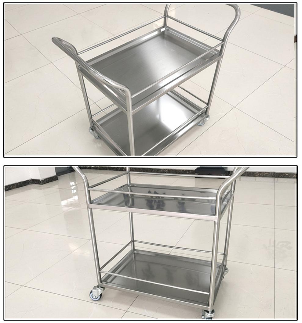 Thông số kỹ thuật chi tiết xe đẩy inox 2 tầng 700x500x850mm