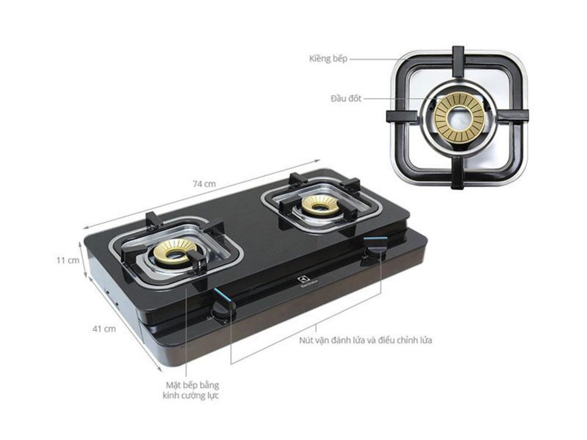 Tổng quan sản phẩm Bếp ga để bàn Electrolux ETG728GKR