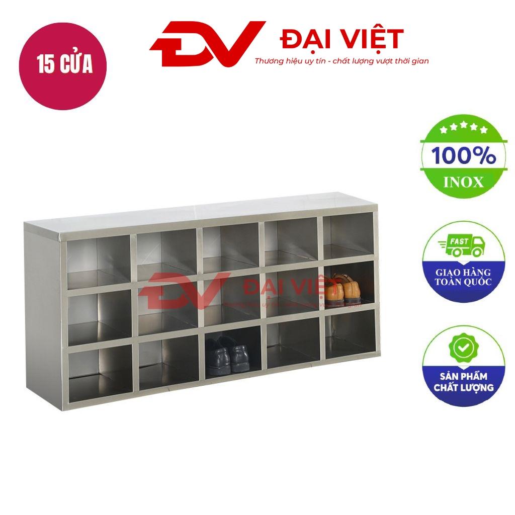 Tủ giày inox 15 hộc 1500x600x300mm trong không gian văn phòng hiện đại