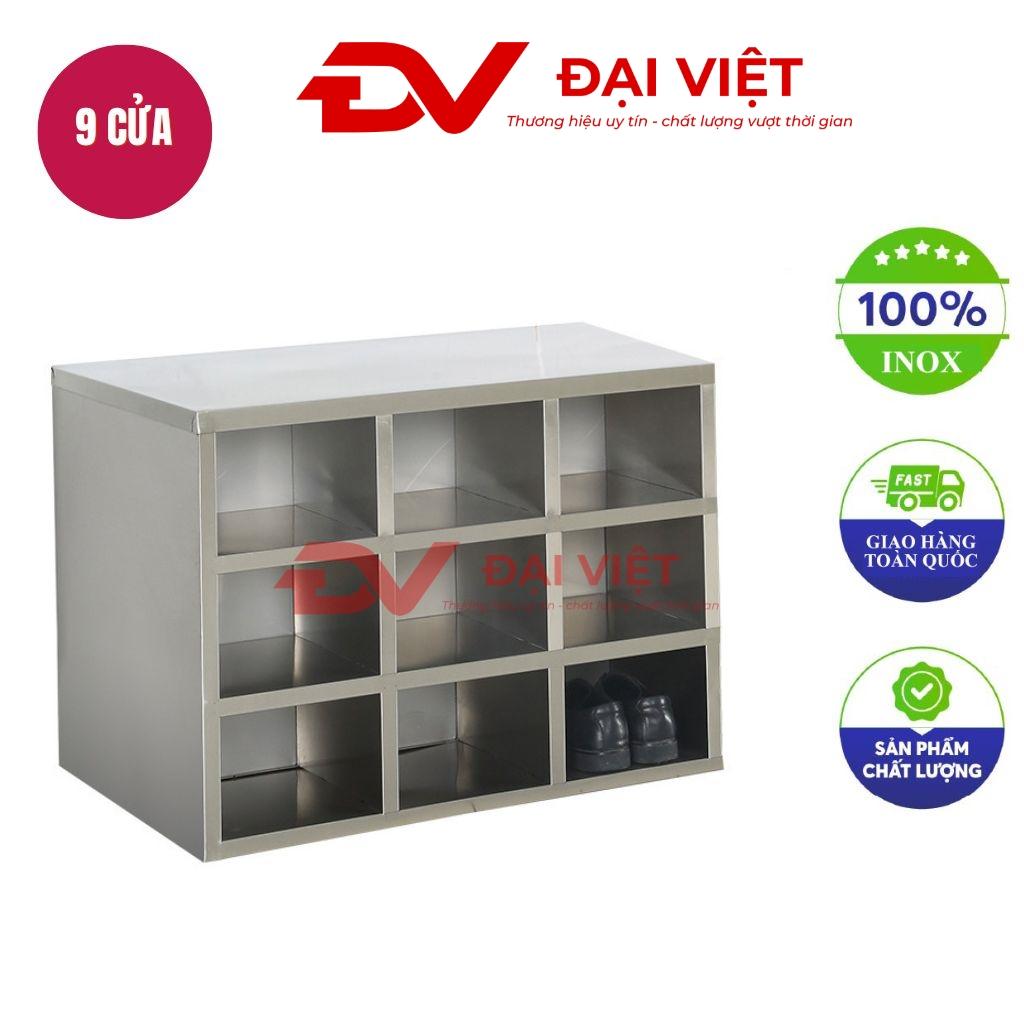 Tủ giày inox 9 hộc 1000x600x600mm đặt trong phòng khách hiện đại