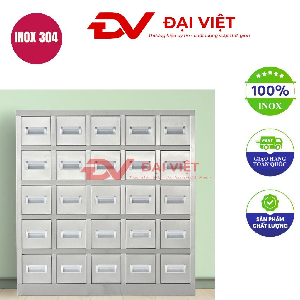 Tủ thuốc đông y inox 25 ngăn 930x500x900mm