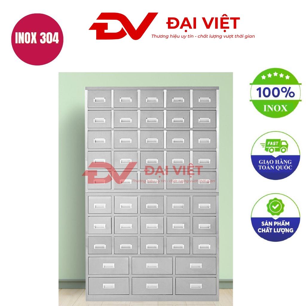 Tủ thuốc đông y inox 46 ngăn 2 cửa 1930x500x1200mm