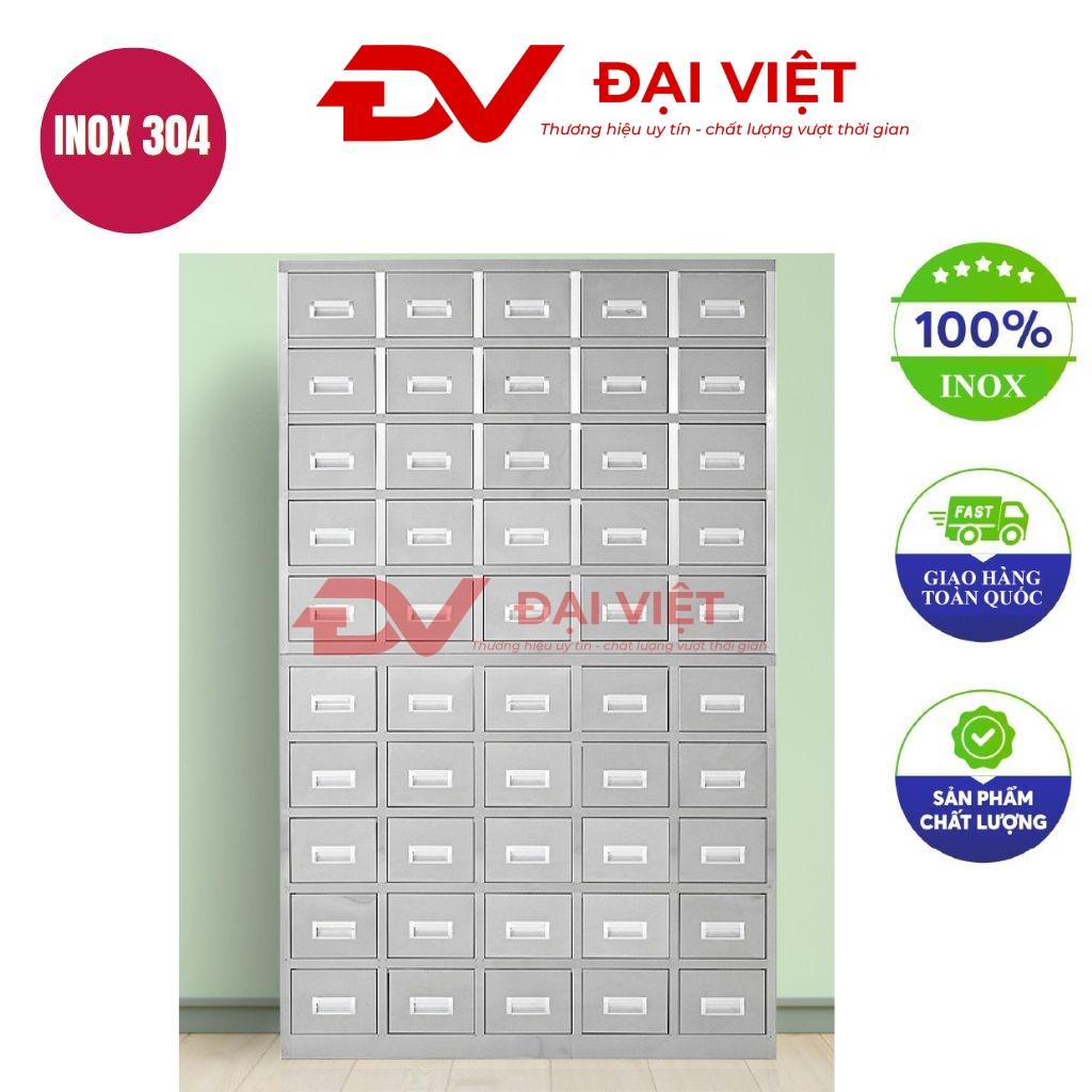 Tủ thuốc đông y inox 50 ngăn hiện đại bền bỉ không gian phòng khám đông y