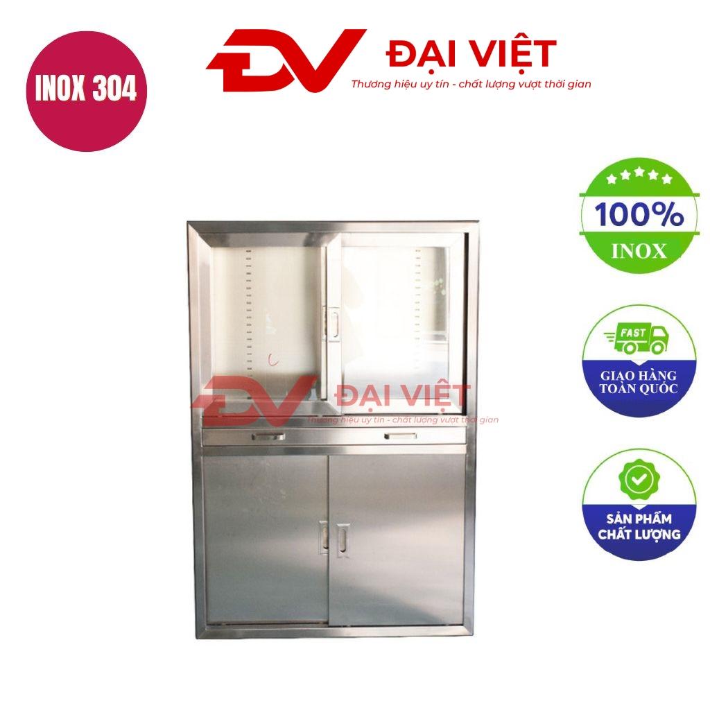 Tủ thuốc y tế 2 cửa kính 2 cửa inox