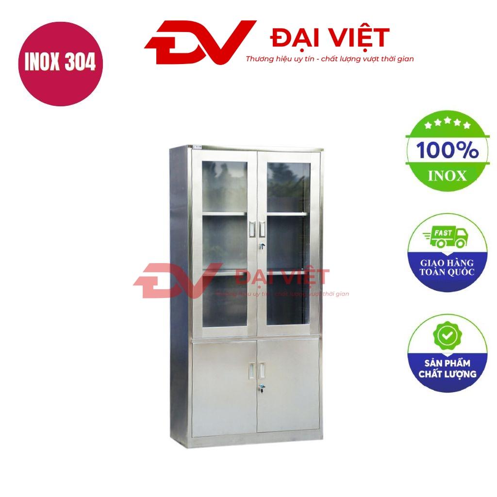 Tủ thuốc y tế inox 4 cửa 900x400x1800mm