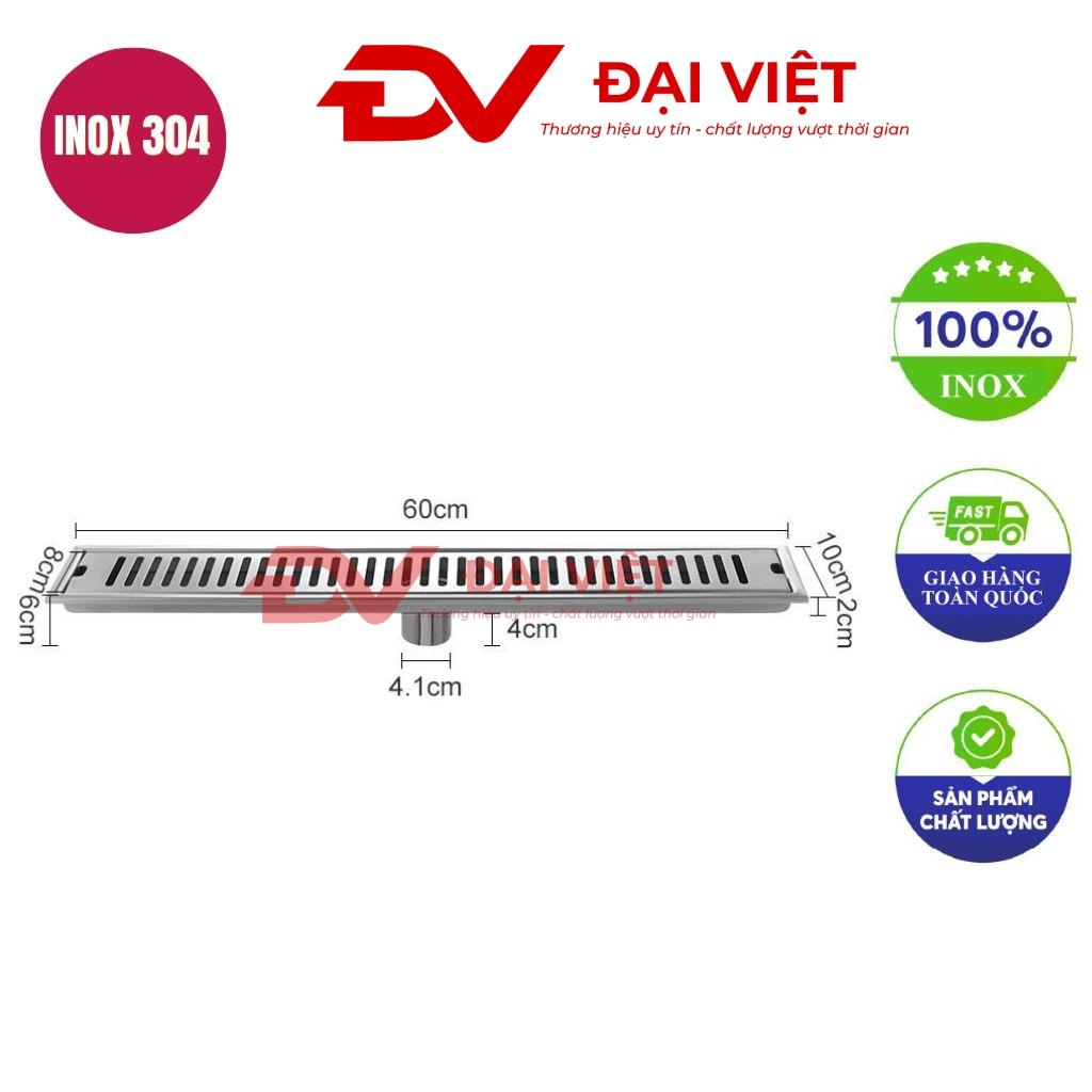 Vỉ thoát sàn inox 60x10x6cm