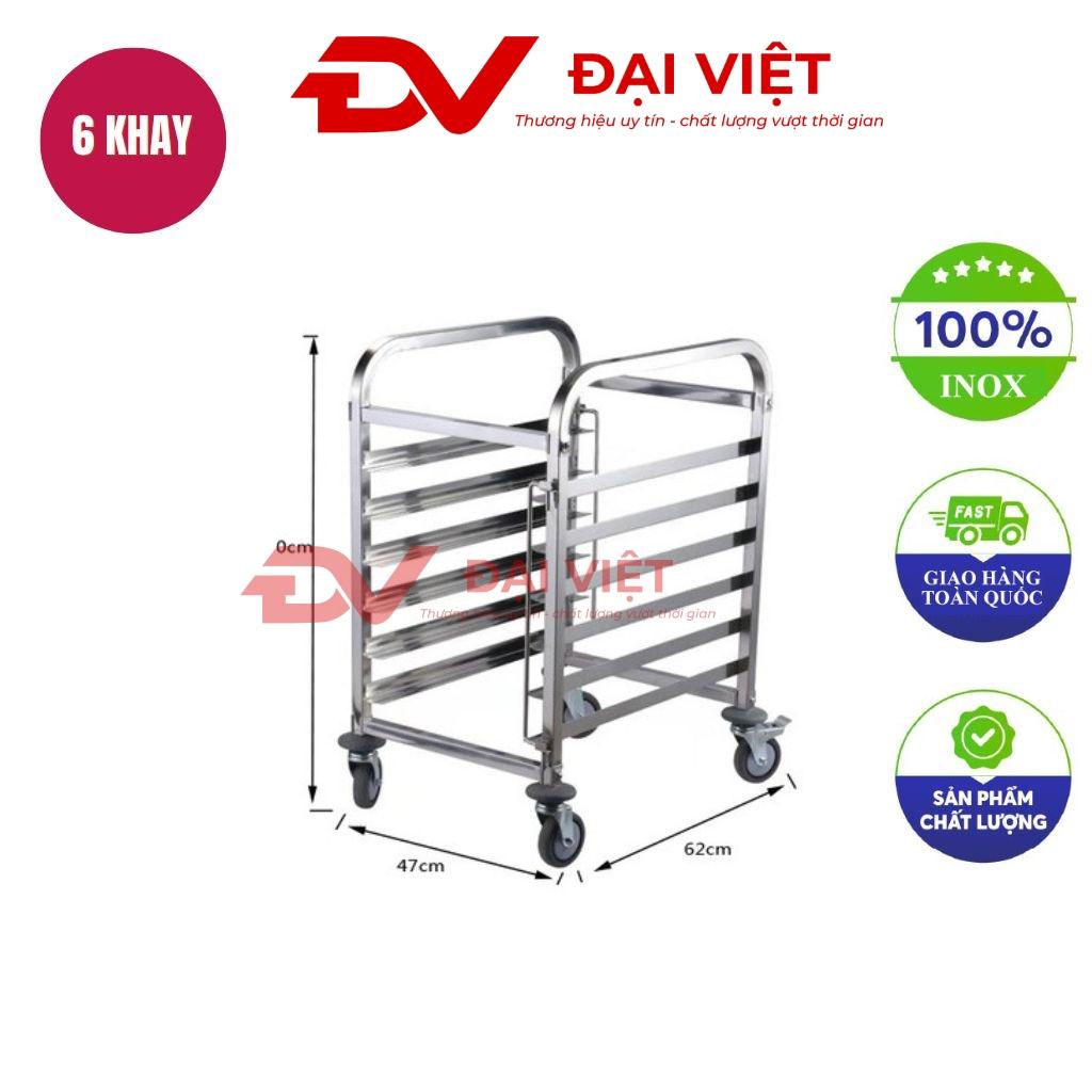 Xe đẩy khay nướng bánh 6 tầng 1 hàng