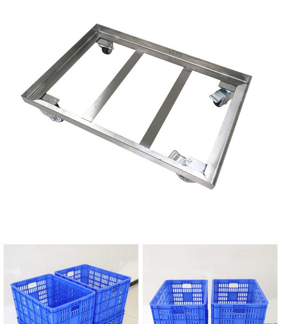 Xe rùa inox 1 tầng 600x430x145mm trong môi trường nhà bếp công nghiệp bánh xe di chuyển nhẹ nhàng