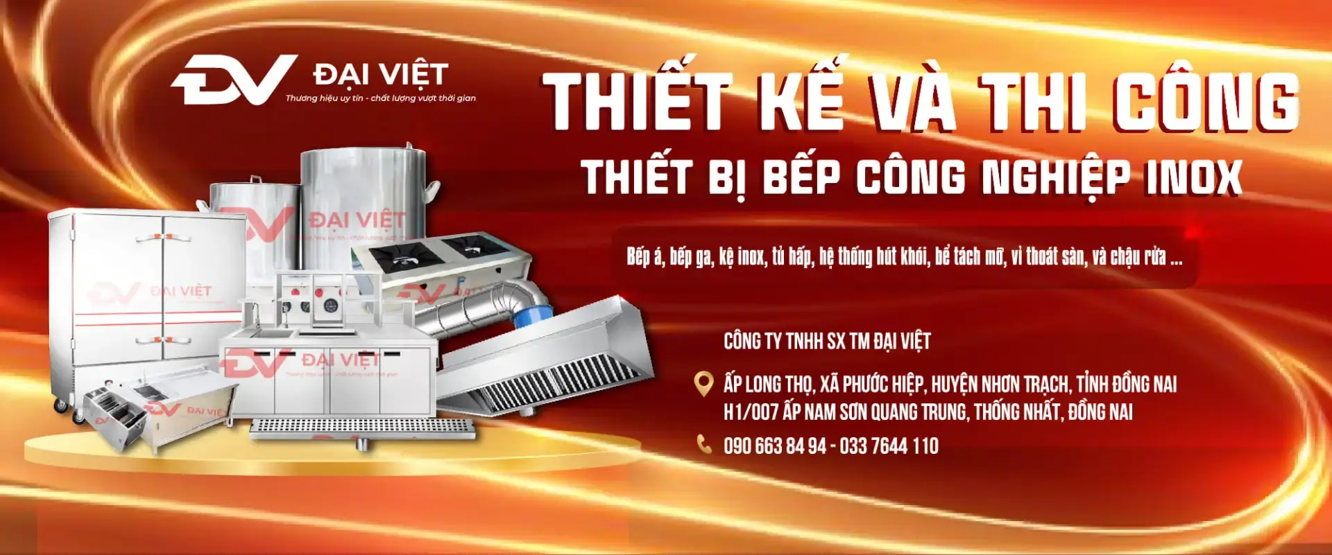 Co Khi Dai Viet chuyen gia cong thiet bi bep cong nghiep inox