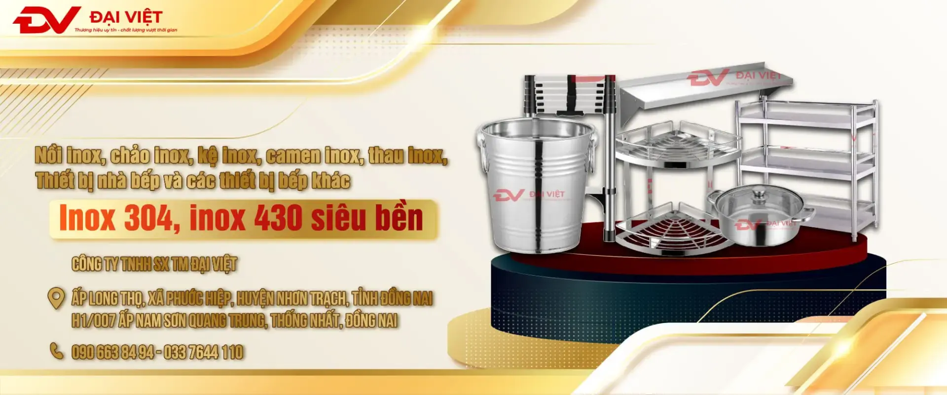 Co Khi Dai Viet chuyen san xuat va gia cong san pham inox gia dung