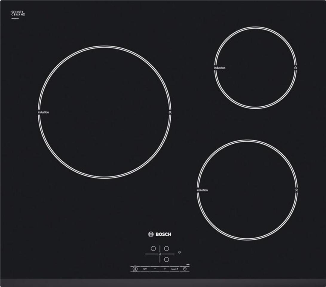 Bếp từ Bosch 3 vùng nấu PIL631B18E lắp âm
