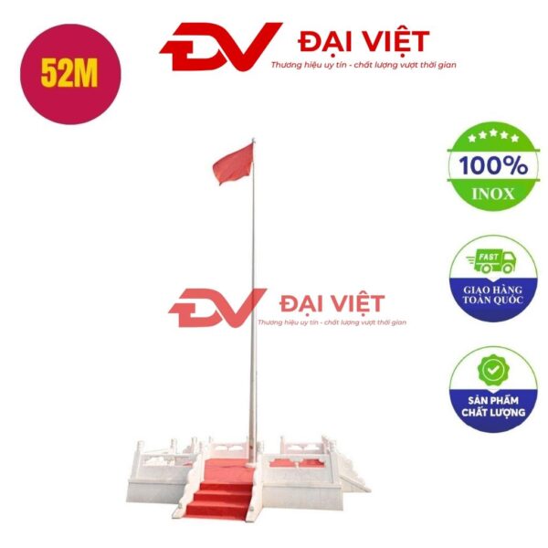 Cột cờ inox cao 52m