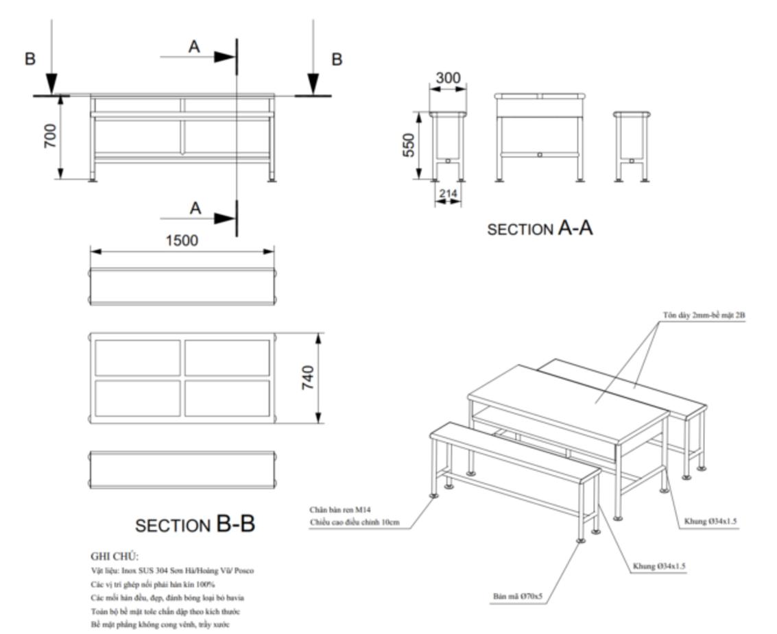 Bảng giá tham khảo cho bộ 6 và 10 ghế theo vật liệu và số lượng.