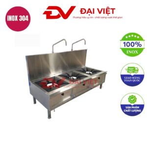 Bếp ga 3 họng có vòi rửa cho nhà hàng