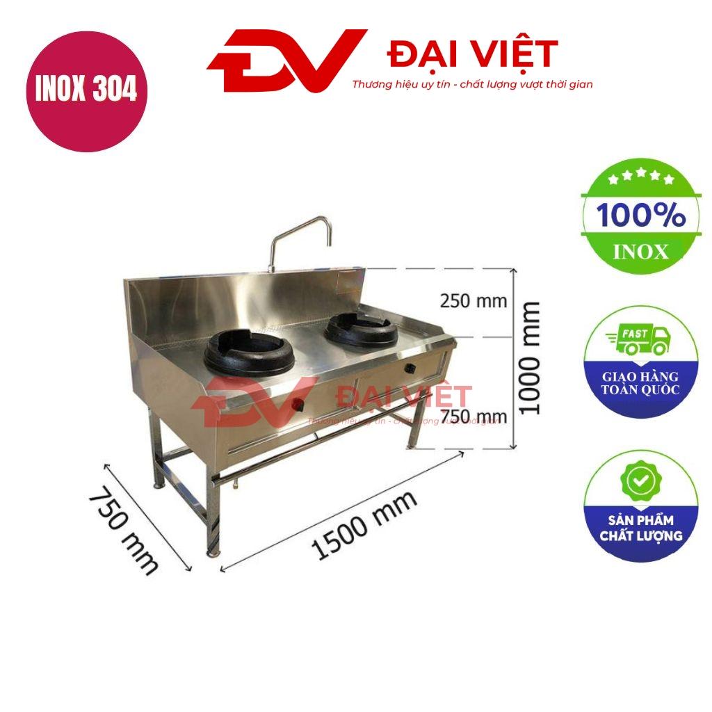 Bếp ga đôi công nghiệp có vòi rửa