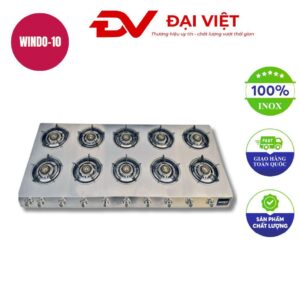 Bếp gas công nghiệp thấp áp 10 lò windo-10 phi 80