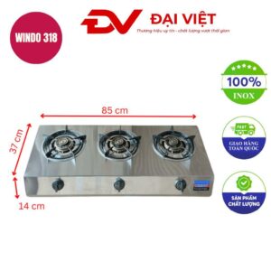 Bếp gas công nghiệp thấp áp 3 lò phi 80 WINDO 318