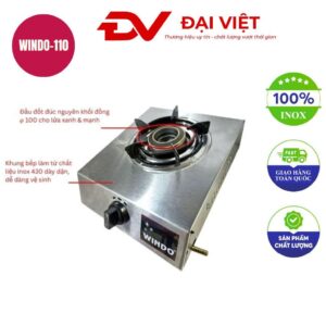 Bếp gas đơn windo mặt inox đầu đốt phi 100 windo-110