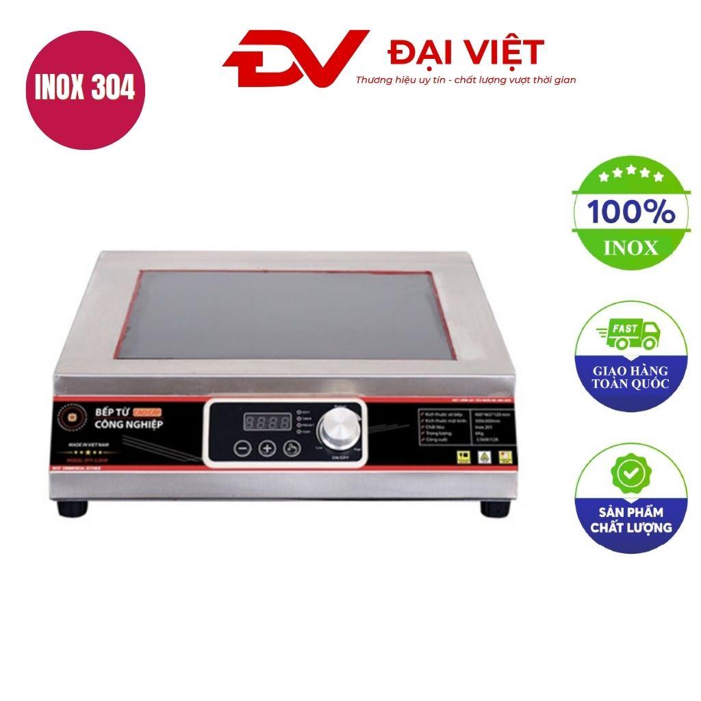 Bếp từ công nghiệp đơn 5000W mặt phẳng — sản xuất tại xưởng Cơ Khí Đại Việt.