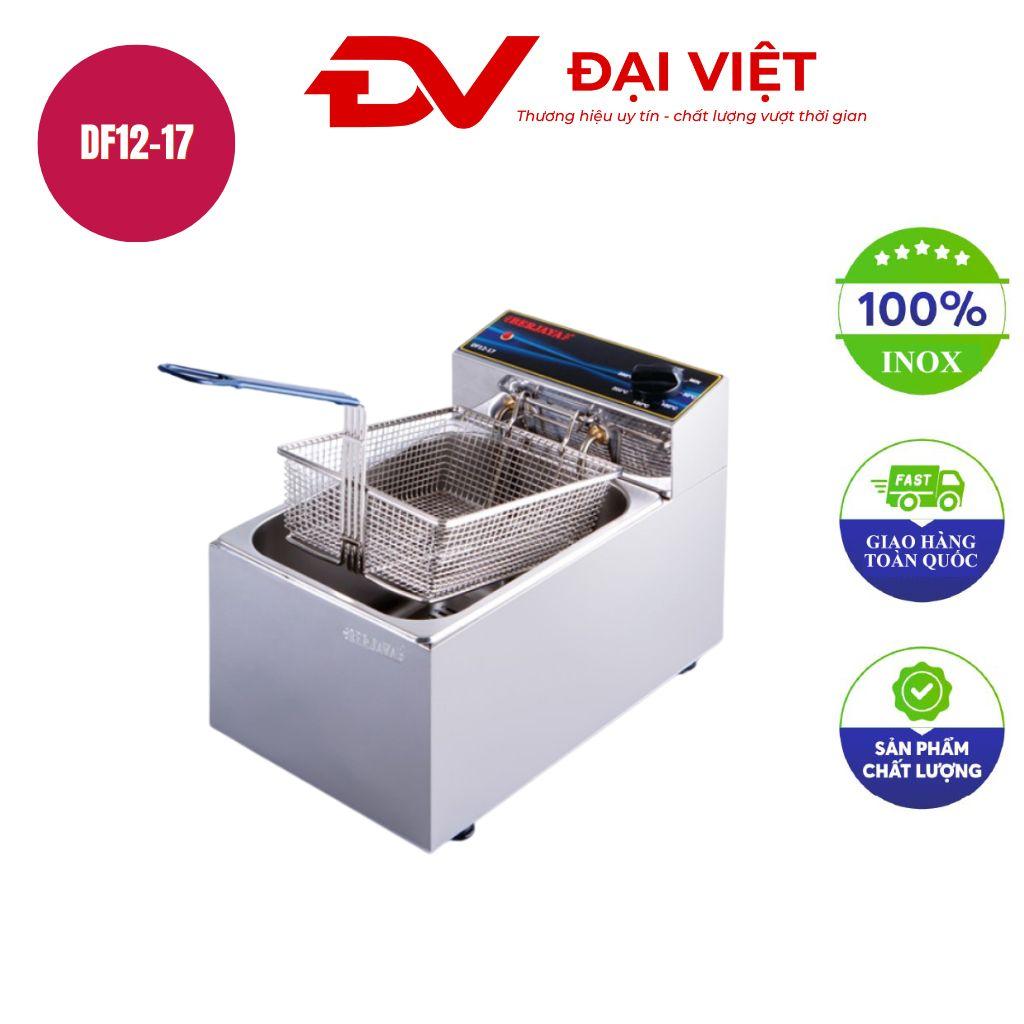 Bếp chiên nhúng điện đơn Berjaya DF12-17 — 9L, 3kW, bề mặt Inox